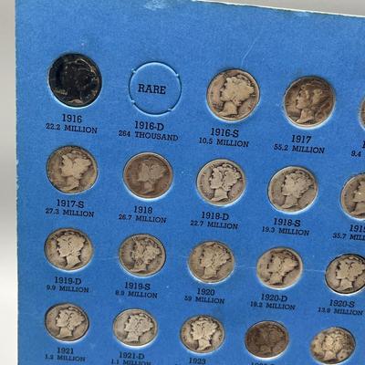 LOT 83J: "Mercury" Head Dime Collection (76) 90% Silver