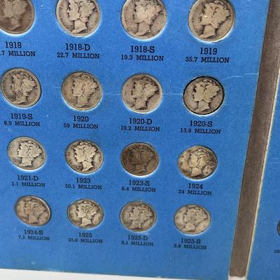 LOT 83J: "Mercury" Head Dime Collection (76) 90% Silver