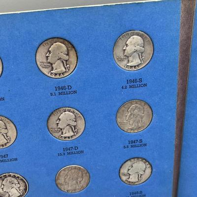 LOT 85J: Washington Head Quarter Collection 1946-1959 (36) 90% Silver