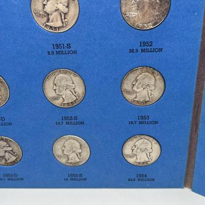 LOT 85J: Washington Head Quarter Collection 1946-1959 (36) 90% Silver