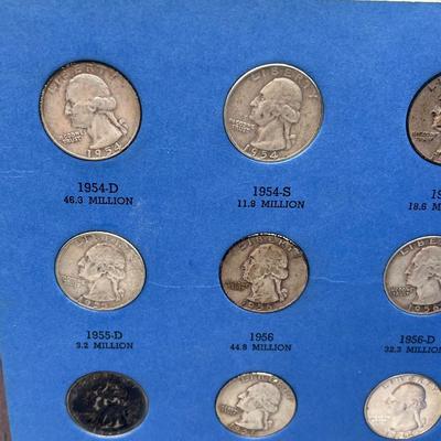LOT 85J: Washington Head Quarter Collection 1946-1959 (36) 90% Silver