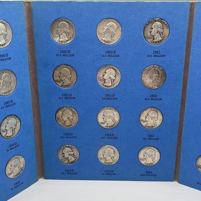 LOT 85J: Washington Head Quarter Collection 1946-1959 (36) 90% Silver