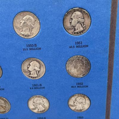 LOT 85J: Washington Head Quarter Collection 1946-1959 (36) 90% Silver