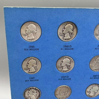 LOT 85J: Washington Head Quarter Collection 1946-1959 (36) 90% Silver