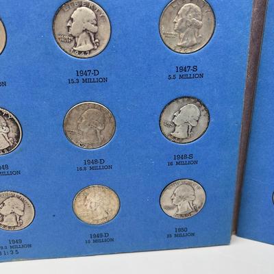 LOT 85J: Washington Head Quarter Collection 1946-1959 (36) 90% Silver