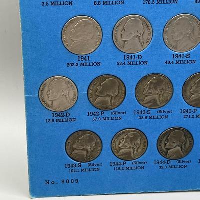 LOT 90J: Jefferson Nickel Collection 1938-1961 / Including Wartime Silver Nickels & Buffalo Nickel