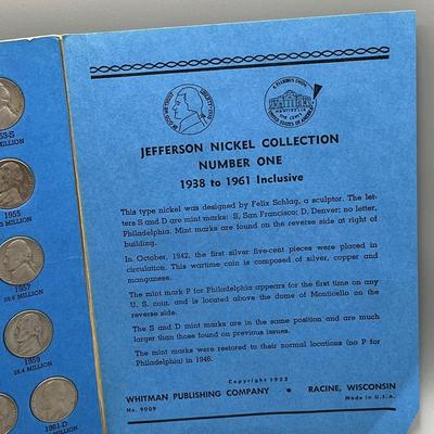 LOT 90J: Jefferson Nickel Collection 1938-1961 / Including Wartime Silver Nickels & Buffalo Nickel