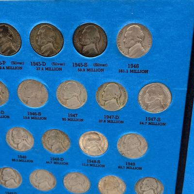 LOT 90J: Jefferson Nickel Collection 1938-1961 / Including Wartime Silver Nickels & Buffalo Nickel