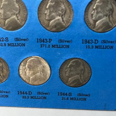 LOT 90J: Jefferson Nickel Collection 1938-1961 / Including Wartime Silver Nickels & Buffalo Nickel