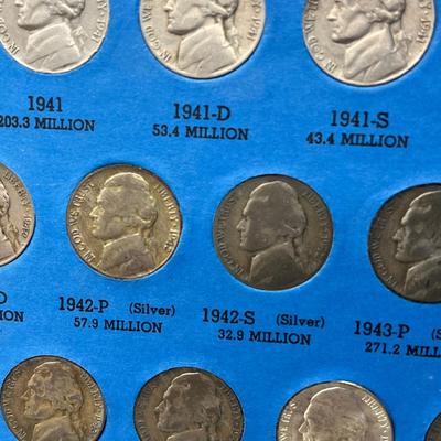 LOT 90J: Jefferson Nickel Collection 1938-1961 / Including Wartime Silver Nickels & Buffalo Nickel