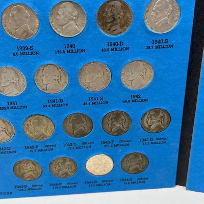 LOT 90J: Jefferson Nickel Collection 1938-1961 / Including Wartime Silver Nickels & Buffalo Nickel