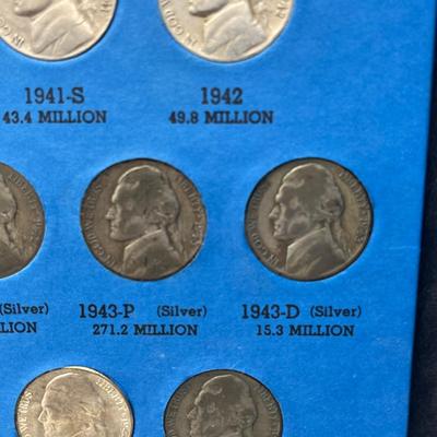 LOT 90J: Jefferson Nickel Collection 1938-1961 / Including Wartime Silver Nickels & Buffalo Nickel