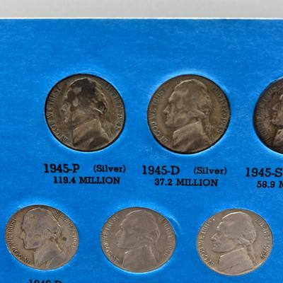 LOT 90J: Jefferson Nickel Collection 1938-1961 / Including Wartime Silver Nickels & Buffalo Nickel