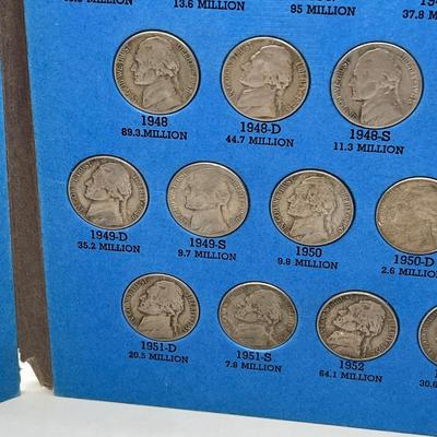 LOT 90J: Jefferson Nickel Collection 1938-1961 / Including Wartime Silver Nickels & Buffalo Nickel
