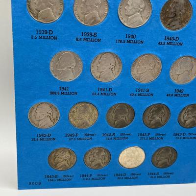 LOT 90J: Jefferson Nickel Collection 1938-1961 / Including Wartime Silver Nickels & Buffalo Nickel