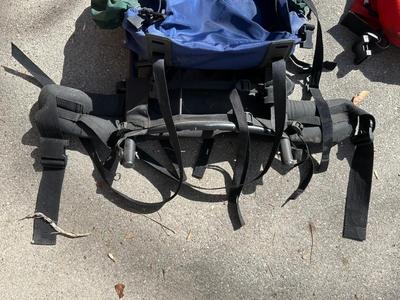 COLEMAN BACKPACK, RAIN PANTS (MED) AND KELTY PACK