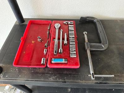 SOCKET SET AND LARGE C-CLAMP