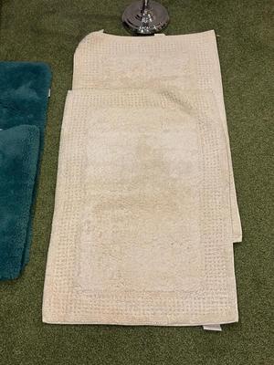 BATHROOM RUGS AND TOILET PAPER HOLDER
