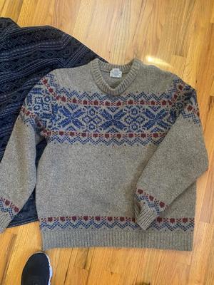 MEN’S KENNETH COLE COAT-XL, L.L. BEAN WOOL SWEATER-L, & SOFT FLEECE PULLOVER -XL