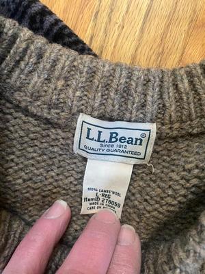 MEN’S KENNETH COLE COAT-XL, L.L. BEAN WOOL SWEATER-L, & SOFT FLEECE PULLOVER -XL