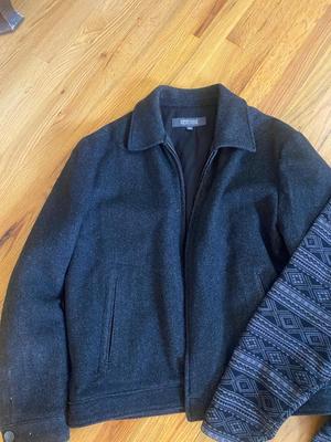 MEN’S KENNETH COLE COAT-XL, L.L. BEAN WOOL SWEATER-L, & SOFT FLEECE PULLOVER -XL