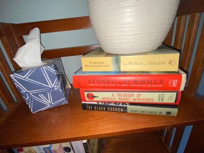 CUTE LITTLE FOLDABLE BOOK SHELF WITH BOOKS, LAMP AND CHAIR