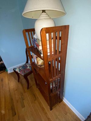 CUTE LITTLE FOLDABLE BOOK SHELF WITH BOOKS, LAMP AND CHAIR
