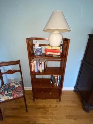 CUTE LITTLE FOLDABLE BOOK SHELF WITH BOOKS, LAMP AND CHAIR
