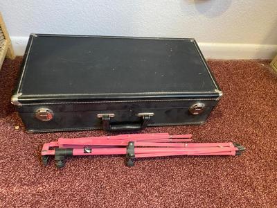 HOLTON BRASS TRUMPET WITH CASE, SLIDE OIL, MUSIC AND PINK LYRE
