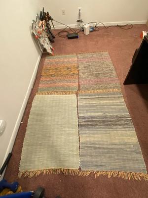 4) 26x32 HAND WOVEN RUGS