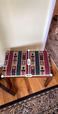 VINTAGE VANITY STOOL AND COAT TREE