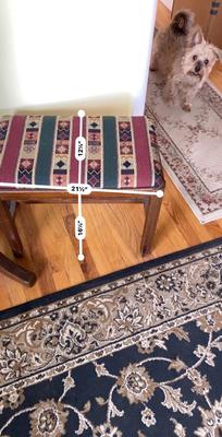 VINTAGE VANITY STOOL AND COAT TREE