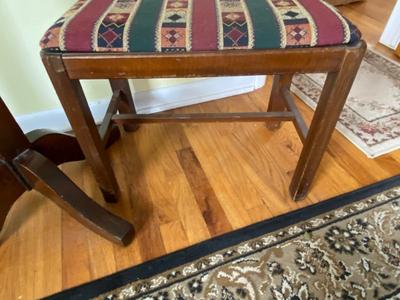 VINTAGE VANITY STOOL AND COAT TREE