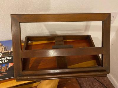 VINTAGE BOOK STAND WITH 3 GREAT PICTURE BOOKS