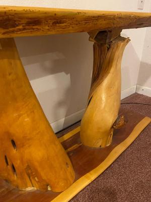 AWESOME LIVE EDGE AND LOG TABLE