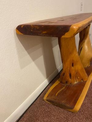 AWESOME LIVE EDGE AND LOG TABLE