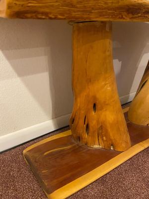 AWESOME LIVE EDGE AND LOG TABLE