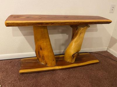 AWESOME LIVE EDGE AND LOG TABLE