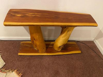 AWESOME LIVE EDGE AND LOG TABLE