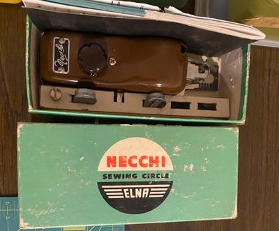 VINTAGE DRESSMAKERS SEWING MACHINE IN CABINET WITH SEWING NOTIONS AND MORE