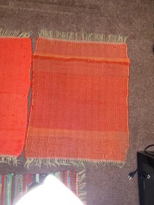 VIVID RED HAND WOVEN RUGS