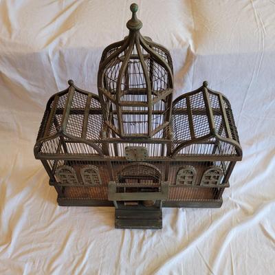Antique Birdcage with Clocktower (BD-EL)