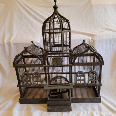 Antique Birdcage with Clocktower (BD-EL)