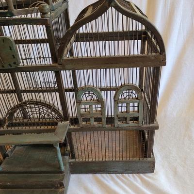 Antique Birdcage with Clocktower (BD-EL)