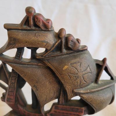 Cast Iron Ship Bookends (BD-EL)