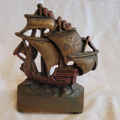 Cast Iron Ship Bookends (BD-EL)