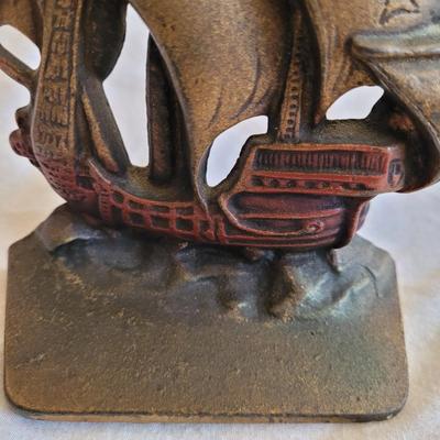 Cast Iron Ship Bookends (BD-EL)