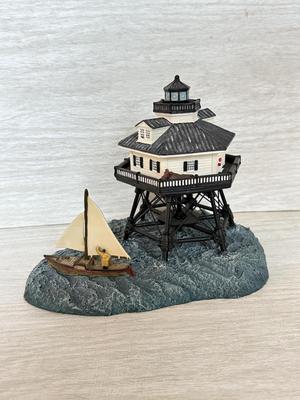 LOT 164K: Harbor Lights Lighthouses: Drum Point Maryland #180, Middle Bay Alabama #187 & Thomas Point Shoal Maryland #181