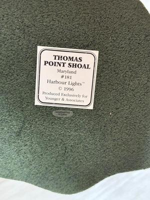 LOT 164K: Harbor Lights Lighthouses: Drum Point Maryland #180, Middle Bay Alabama #187 & Thomas Point Shoal Maryland #181