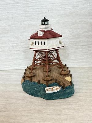 LOT 164K: Harbor Lights Lighthouses: Drum Point Maryland #180, Middle Bay Alabama #187 & Thomas Point Shoal Maryland #181